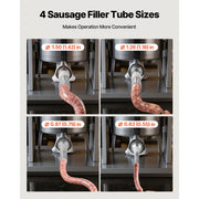 Load image into Gallery viewer, Amocart Electric Sausage Stuffer Stepless Speed Control Foot Pedal Stainless Steel Heavy Duty Sausage Filler w/4 Stuffing Tubes