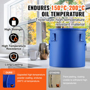 Load image into Gallery viewer, Amocart 10 Gal Fryer Grease Bucket Carbon/Stainless Steel Rust-Proof Coat Transport Container Lock Clips Filter Bag for Hot Oil