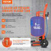 Load image into Gallery viewer, SucceBuy 5/10/20 Gallon Sand Blaster 60-110 PSI Portable Air Sandblaster Kit w/ Oil-Water Separator for Paint Stain Rust Removal - AMOCART