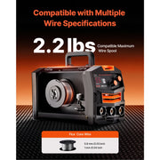 Load image into Gallery viewer, SucceBuy MIG Welder 130Amp Synergic Mig Welding Machine Gasless Flux Core Welder Portable Mig Welder with Digital Display Screen - AMOCART