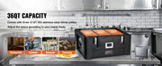 Bild in Galerie-Viewer laden, Amocart Insulated Food Pan Carrier 36Qt Capacity Stackable Catering Hot Box with 3 Stainless Steel Pans Top Load Food Warmer