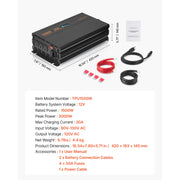 Load image into Gallery viewer, Amocart Sump Pump Battery Backup System 1500W / 3000W Auto Switches to Battery Inverter for Continuous Sump Pump Operation