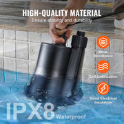 Load image into Gallery viewer, SucceBuy Utility Pump 1/3HP 2450GPH High Flow 30ft Head Sump Pump Submersible Water Pump 10ft Long Power Cord for Draining Water