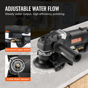 Load image into Gallery viewer, SucceBuy Wet Polisher 800W Concrete Grinder w/ 6 Variable Speed and 7 Polishing Kits Wet Grinder Machine for Polishing Grinding - AMOCART