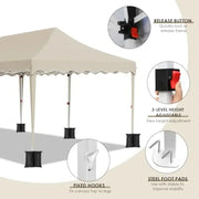 Load image into Gallery viewer, 10x20ft Pop up Tent w/6 Sidewalls Heavy Duty Wedding Party Tent Height Adjustable Large Commercial Gazebo Sun Protection Shel