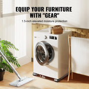 Load image into Gallery viewer, SucceBuy 660 lbs Adjustable Universal Washing Machine Stand Refrigerator Base Mount Mobile Roller Multifunctional Dryer Holder