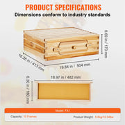 Load image into Gallery viewer, SucceBuy Bee Hive Deep Box Starter Kit 100% Beeswax Coated Natural Cedar Wood Langstroth Beehive Kit Transparent Acrylic