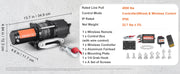 Load image into Gallery viewer, SucceBuy 4500lbs ATV/UTV Electric Winch Nylon/Steel Rope Winch with Wireless/Wired Remote for Truck Car Towing Jeep Off-Road SUV