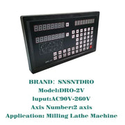 Load image into Gallery viewer, DRO-2V Professional Digital Readout Display and 2 pieces Linear Glass Scale Encoder Grating Ruler For Lathe milling machines