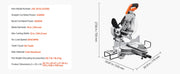 Load image into Gallery viewer, Amocart Sliding Compound Miter Saw 12-Inch Blade 15Amp Motor 60-Tooth Corded Double Bevel Sliding Miter Saw LED Alignment