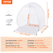 Load image into Gallery viewer, SucceBuy Spray Paint Shelter 40 x 35 x 40 in Pop-Up Portable Spray Paint Tent with Built-In Floor Exhaust Window and Storage Bag