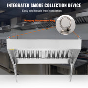 Charger l'image dans la visionneuse de galerie, Amocart 4/5/6/7/8/9FT Commercial Exhaust 201 Stainless Steel Concession Hood Under Cabinet Range Hood Kitchen Vent Hood Sliver
