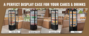 Charger l'image dans la visionneuse de galerie, Amocart 3.5/4.2/5/9.8 cft Refrigerated Display Case Large Commercial Pastry Display Refrigerator with LED Lighting for Bakery