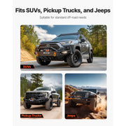 Charger l'image dans la visionneuse de galerie, Amocart 12000 lbs Wireless Electric Winch 12V DC Wired Truck Car Winch with 0.36in x 75.5ft Synthetic Rope for Towing Off-Road