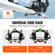 Charger l'image dans la visionneuse de galerie, Porte-kayak SucceBuy 2 paires barres en J Porte-bagages souple Pliant rapide Montage supérieur Support d'arrimage pour planche de surf, canoë, ski