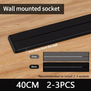 Bild in Galerie-Viewer laden, Wall power rail socket, kitchen aluminum expansion socket 40cm 50cm, built-in socket on countertop