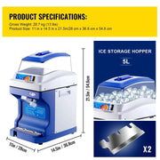 Load image into Gallery viewer, Amocart Commercial Ice Shaver Crusher 441LBS/H with 11LBS Hopper Electric Snow Cone Maker For Parties Events Snack Bar