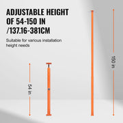 Load image into Gallery viewer, SucceBuy House Floor Jack Adjustable Support Beam Basement Jack Post Pole for Leveling Lift Steel Telescoping Jack Support - AMOCART