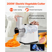 Load image into Gallery viewer, SucceBuy Electric Cheese Grater Salad Maker 200W Salad Shooter Electric Vegetable Slicer Shredder Chopper for Fruits with 5 Att