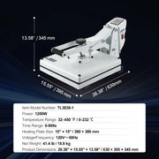 Load image into Gallery viewer, SucceBuy Heat Press Machine 15" x 15" /16" x 20" /16" x 24" Sublimation Printer Manual Clamshell Transfer on DIY T-shirt Pillow