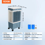 Load image into Gallery viewer, SucceBuy Evaporative Air Cooler Oscillating Swamp Cooler with Adjustable 3 Speeds and 12 H Timer Portable for Indoor Outdoor Use