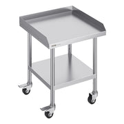 Load image into Gallery viewer, SucceBuy Stainless Steel Work Table Commercial Food Prep Worktable with 4 Wheels Heavy Duty Prep Worktable for Restaurant Home