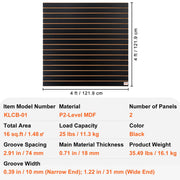Charger l'image dans la visionneuse de galerie, SucceBuy Panneaux muraux rainurés en PVC de 1,49 m² Gris, Organisateurs muraux de garage, Présentoirs pour magasin de détail, Organisation de stockage d'artisanat