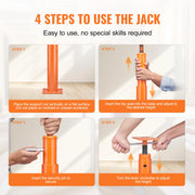 Load image into Gallery viewer, SucceBuy House Floor Jack Adjustable Support Beam Basement Jack Post Pole for Leveling Lift Steel Telescoping Jack Support - AMOCART