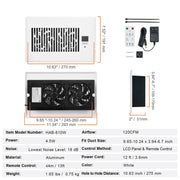 Load image into Gallery viewer, SucceBuy Register Booster Fan Quiet Vent Booster Fan with Remote Control Thermostat Control for Heating Cooling Smart Vent White - AMOCART