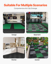 Load image into Gallery viewer, SucceBuy Interlocking Drainage Mat 12inx12in 12/24/40/50/55 Pcs Splicing Mats Non-Slip PP Drainage Floor Tile & Shower Mat