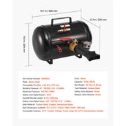 Load image into Gallery viewer, SucceBuy Air Tire Bead Seater 5Gal / 10Gal Heavy Duty Tire Bead Blaster Tool 87-116 PSI Operating Pressure for Pickup Truck ATV