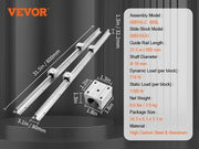 Load image into Gallery viewer, Amocart 2PCS Linear Guide Rails SBR12 SBR16 SBR20 800-2200mm & 4PCS UU Bearing Blocks Smooth Motion for DIY Mills CNC Parts