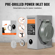 Charger l'image dans la visionneuse de galerie, Amocart 50Amp Generator Cord & Power Inlet Box Kit NEMA 14-50P/SS2-50R STW 6/3+8/1 AWG Power Cord with Lock Connector for RV