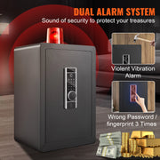Load image into Gallery viewer, SucceBuy Electric Safe 2.2/1.8 Cubic Feet Fingerprint&Digital Security Cabinet Safe W/ Fire-proof Bag for Cash Jewelry Documents