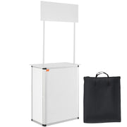 Load image into Gallery viewer, SucceBuy Promotion Counter Table Portable Tradeshow Podium Table Display Exhibition Counter Stand Booth Fair Pop Up Podium Table