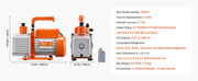 Load image into Gallery viewer, Amocart Vacuum Pump & Oil Bottle 3.5CFM/4CFM/5CFM 1-Stage or 6CFM 9CFM 2-Stage, R134a R22 R410a Systems Conditioner Maintenance