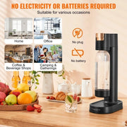 Load image into Gallery viewer, SucceBuy Sparkling Water Maker, Soda Maker Machine for Home Carbonating, Seltzer Water Starter Kit with BPA free 1L PET Bottle