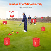 Bild in Galerie-Viewer laden, Amocart 3/6/9 Hole Kids Backyard Golf Game Portable Bucket Golf Course Practice Chipping Games for Family Outdoor Sports Toys