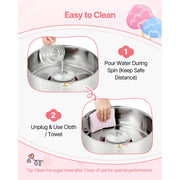 Load image into Gallery viewer, Amocart Cotton Candy Machine Commercial 1000W Electric Candy Floss Maker Easy Use with 15 inch Stainless Steel Bowl