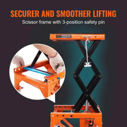 Load image into Gallery viewer, Amocart Hydraulic Motorcycle Lift Table 350 LBS Capacity Motorcycle Scissor Jack Lift with Wide Deck J-hooks 4 WheelsHydraulic