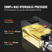 Load image into Gallery viewer, SucceBuy Hydraulic Pump 4-20 Quart Dump Trailer Pump Double Acting Dump Trailer Pump DC 12V Hydraulic Power Unit for Car Lifting