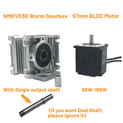 Bild in Galerie-Viewer laden, 65W-130W Nema23 57mm DC Brushless Motor BLDC Paired with 57mm Planetary Gearbox NMRV030 Worm Gear Reducer Applied To UAV