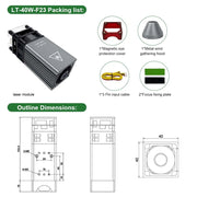 Load image into Gallery viewer, LASER TREE 4w 5W Laser Module 450nm Laser Head Blue Laser for Cnc Laser Engraving Cutting Machine WoodWorking DIY Tools