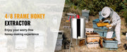 Load image into Gallery viewer, Amocart Honey Extractor 4/8 2/4 Frame Electric Stainless Steel Honeycomb Spinner Crank Honey Centrifuge Beekeeping Equipment
