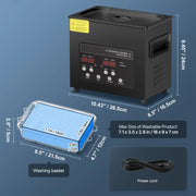 Load image into Gallery viewer, SucceBuy 2L 3L 6L 10L 15L Ultrasonic Cleaner Lave-Dishes Portable Washing Machine Diswasher Ultrasound Home Appliances w/ Timer
