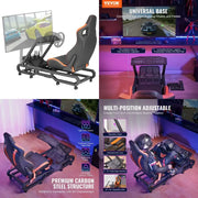 Load image into Gallery viewer, Amocart Racing Wheel Stand for G923 G920 G29 for Thrustmaster T248P Heavy Duty Steel Driving Simulator Cockpit