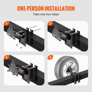 Load image into Gallery viewer, Amocart 160 lbs Spare Tire Carrier with Mounting Screws Bracket Lugs On Bolt Patterns Tire Mount Wheel Holder for Trailers RV