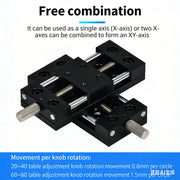 Load image into Gallery viewer, High Precision Manual Slide Table - 1D/2D X-Axis Linear Screw Displacement Stage for Experiments