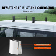 Bild in Galerie-Viewer laden, Amocart Van Roof Ladder Rack 2/3 Bars Alloy Steel Roof Racks 500/750 LBS Capacity Rain-Gutter Roof Rack Van Ladder Rack for Van