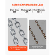 Bild in Galerie-Viewer laden, SucceBuy 2000LBS Chain Barrel Lifter Drum Lifting Chain Sling with Thickened Security Hook Handling Chain for Crane Forklift
